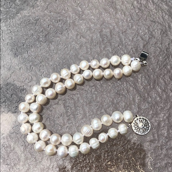 Last one Genuine Pearl bracelet double stranded - Picture 4 of 4